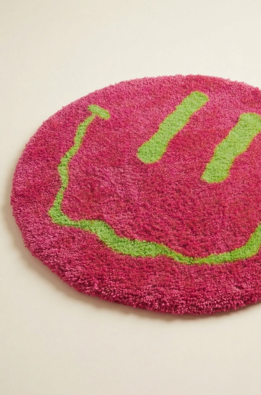 El Yapımı Tufting Halı - Pembe Smile
