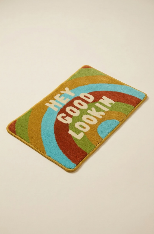 El Yapımı Tufting Halı - Rainbow Hey Good Lookin
