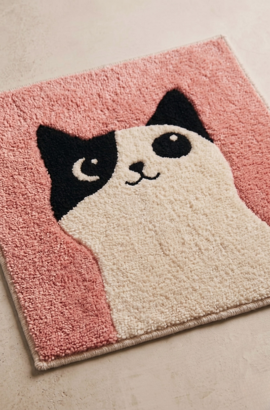 El Yapımı Tufting Halı - Kedi
