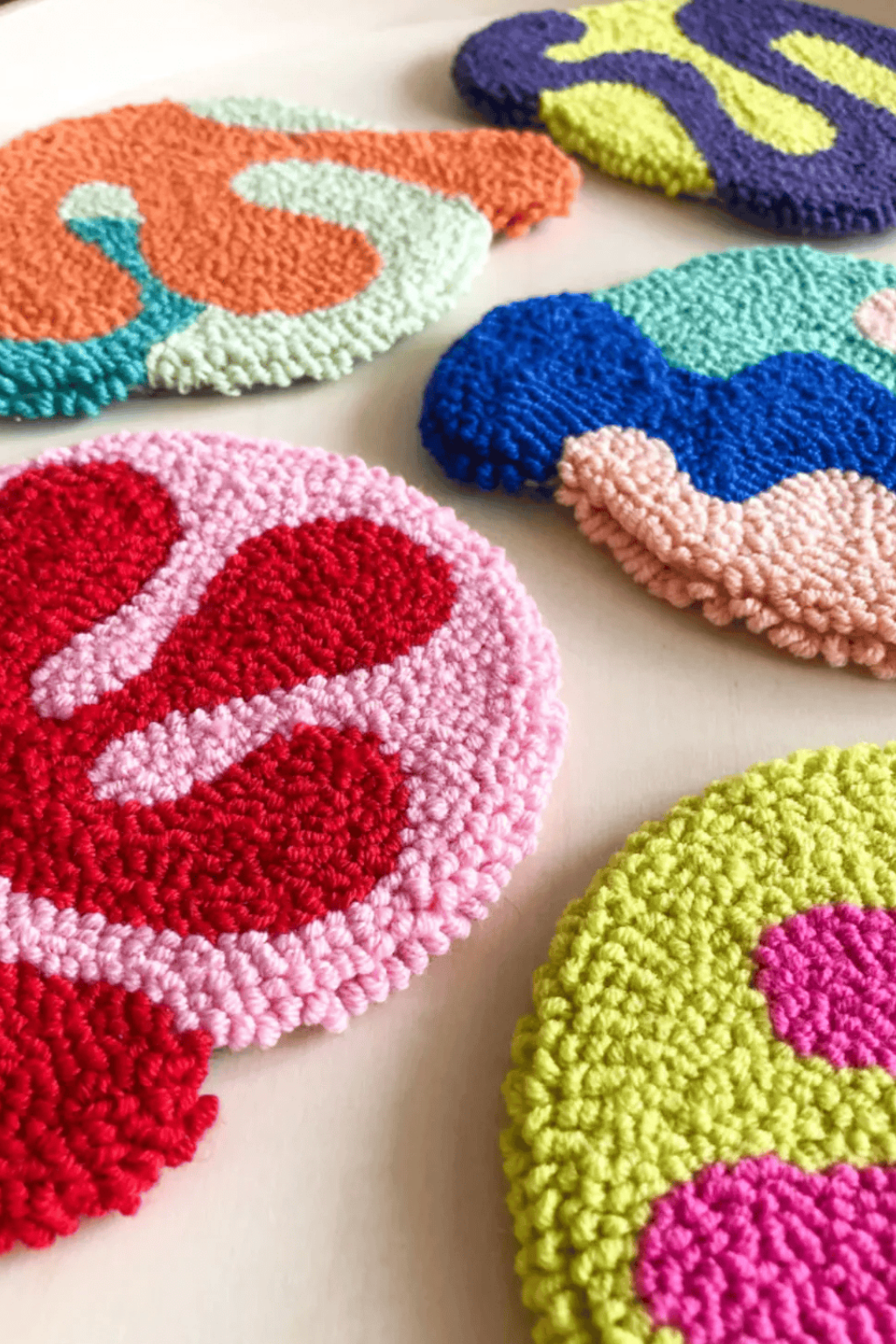 Fosfor Renkli Desenli Bardak Altlığı Sunumluk Masa Süsü