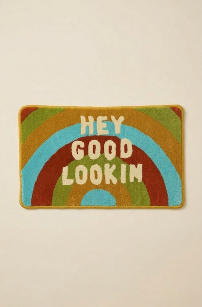 El Yapımı Tufting Halı - Rainbow Hey Good Lookin