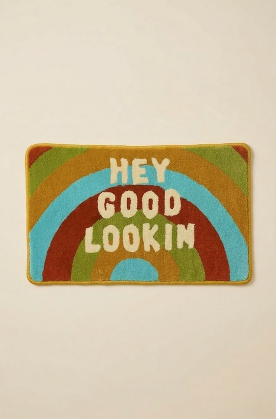 El Yapımı Tufting Halı - Rainbow Hey Good Lookin