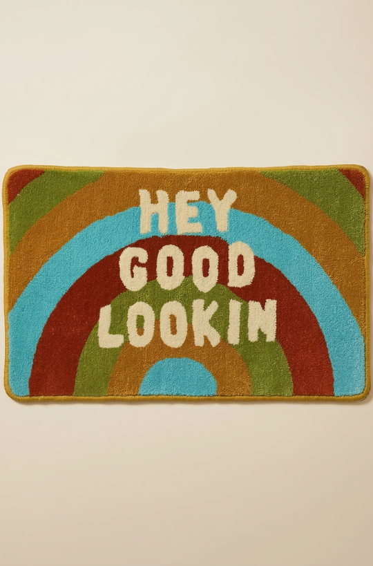 El Yapımı Tufting Halı - Rainbow Hey Good Lookin