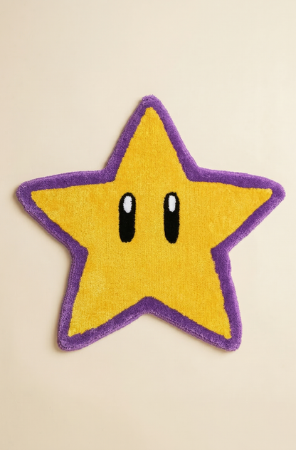 El Yapımı Tufting Halı - Star Super Mario