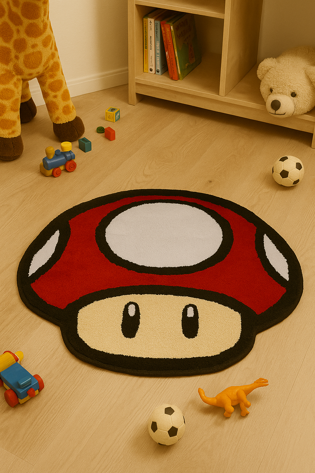 El Yapımı Super Mario Mantar Tufting Halı