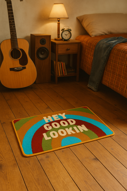 El Yapımı Gökkuşağı Hey Good Lookin Tufting Halı