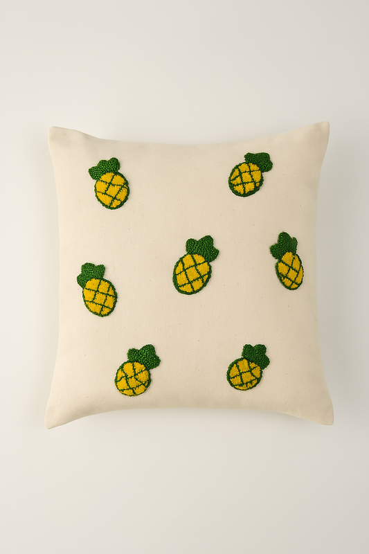 Ananas Desenli Punch Yastık Kırlent Kılıfı