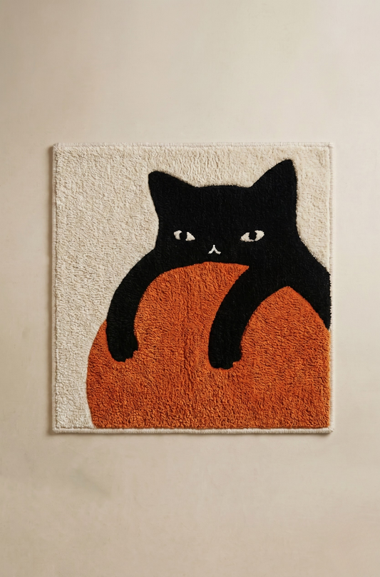 El Yapımı Tufting Halı - Kedi