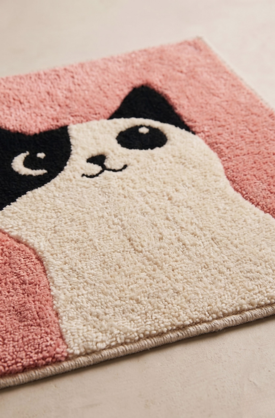 El Yapımı Tufting Halı - Kedi