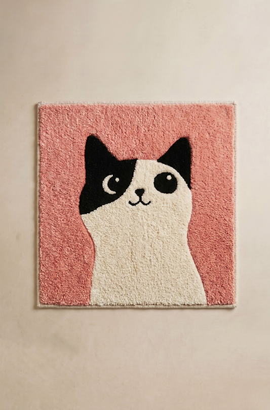 El Yapımı Tufting Halı - Kedi