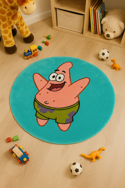 El Yapımı Sunger Bob Patrick Tufting Halı