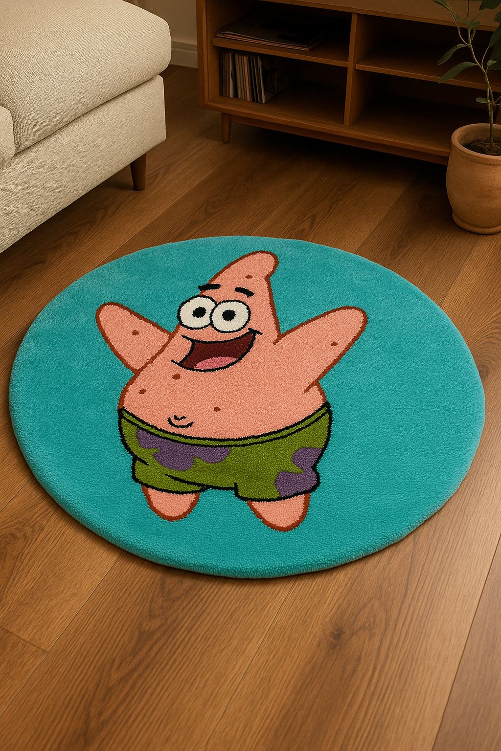 El Yapımı Sunger Bob Patrick Tufting Halı