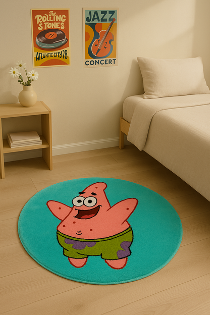 El Yapımı Sunger Bob Patrick Tufting Halı