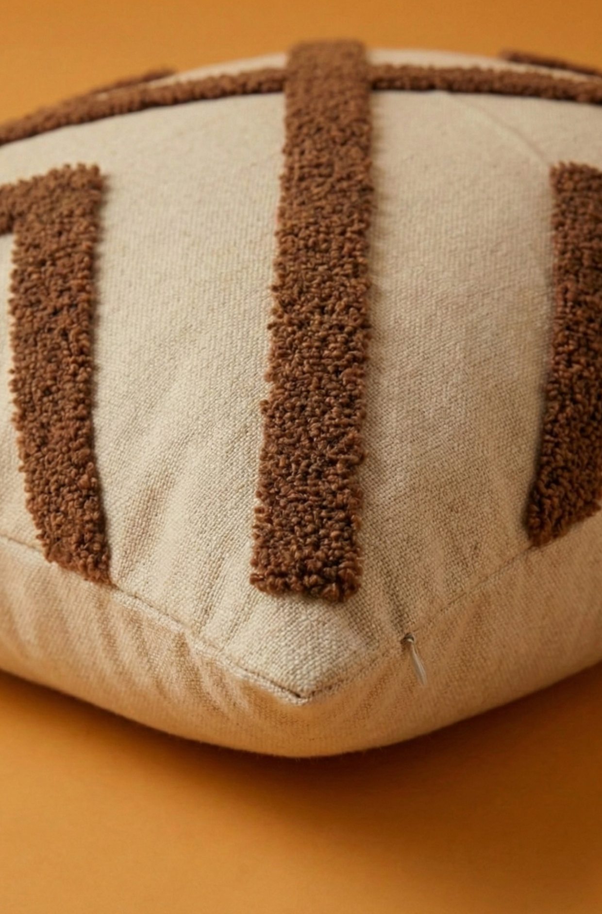 Nakış İşlemeli Kırlent Kılıfı - Geometrik Taba