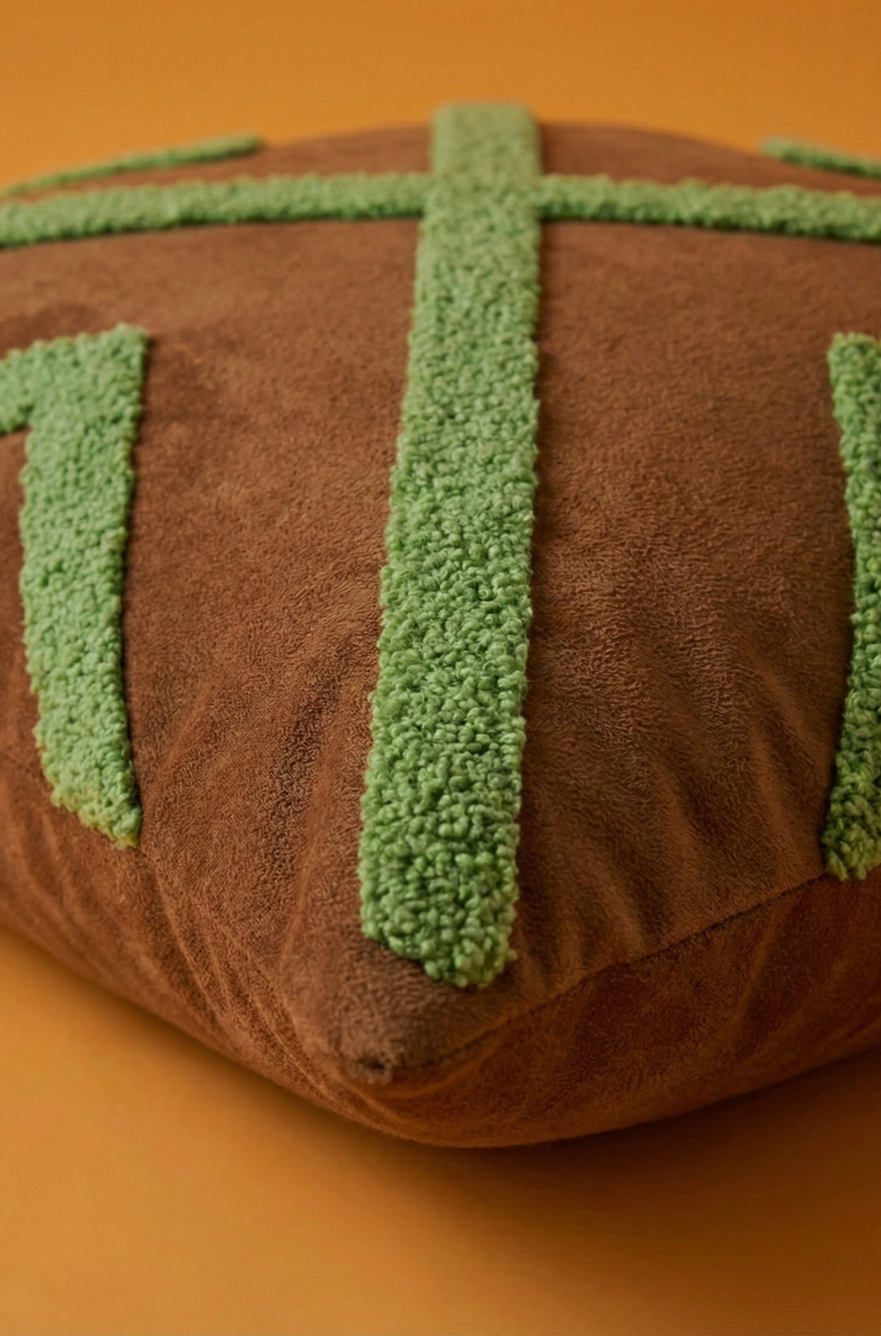 Nakış İşlemeli Kırlent Kılıfı - Geometrik Yeşil