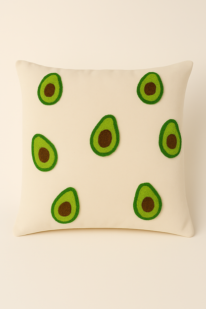 Avokado Desenli Punch Yastık Kırlent Kılıfı