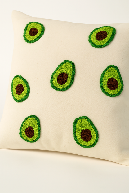 Avokado Desenli Punch Yastık Kırlent Kılıfı