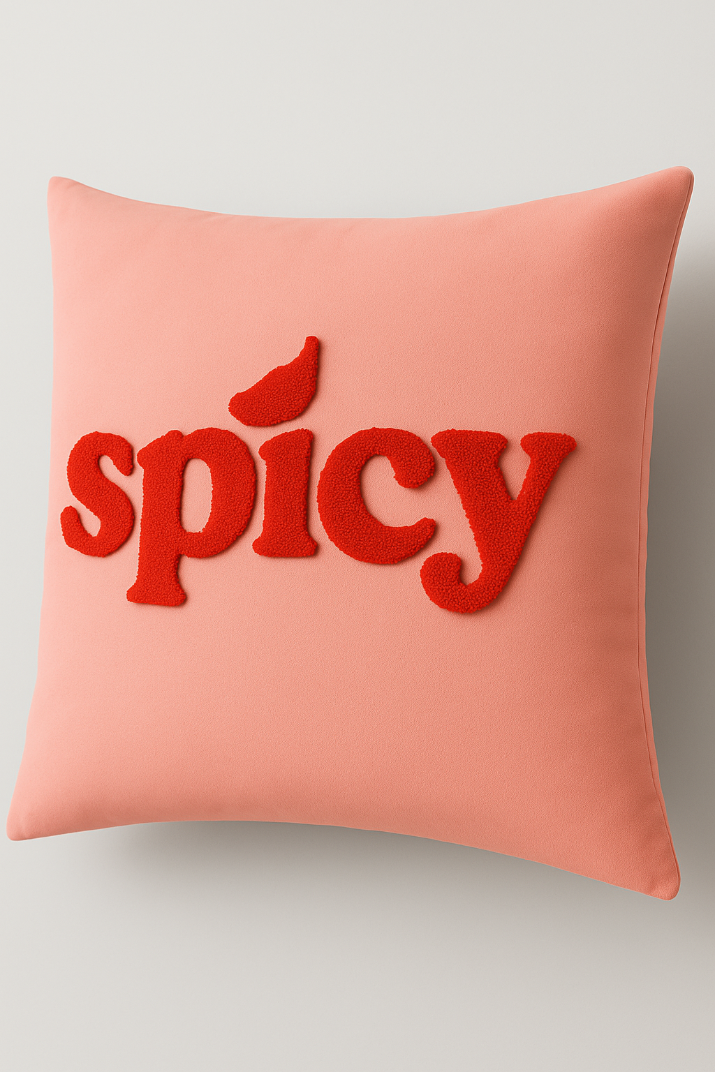 Spicy Yazılı Desenli Punch Kırlent Yastık Kılıfı