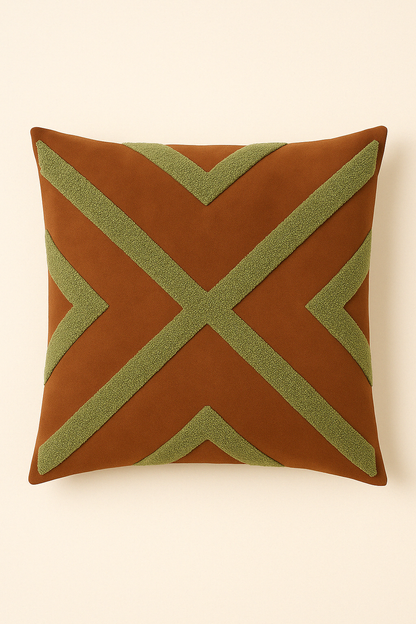 Etnik Desenli Punch Yastık Kırlent Kılıfı