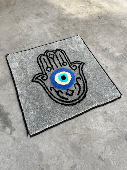 El Yapımı Tufting Halı - Nazar Hamsa