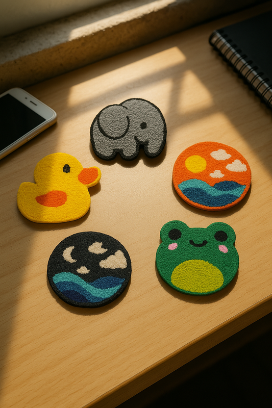 Karısık Desenli Bardak Altlığı Sunumluk Masa Süsü