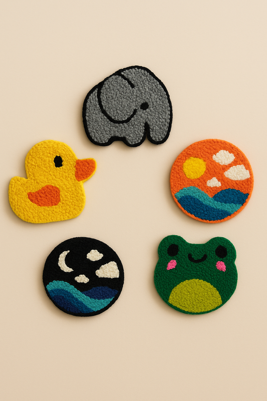 Karısık Desenli Bardak Altlığı Sunumluk Masa Süsü