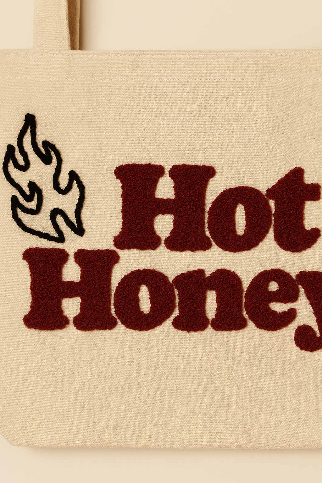 Hot Honey Nakış İşlemeli Keten Çanta