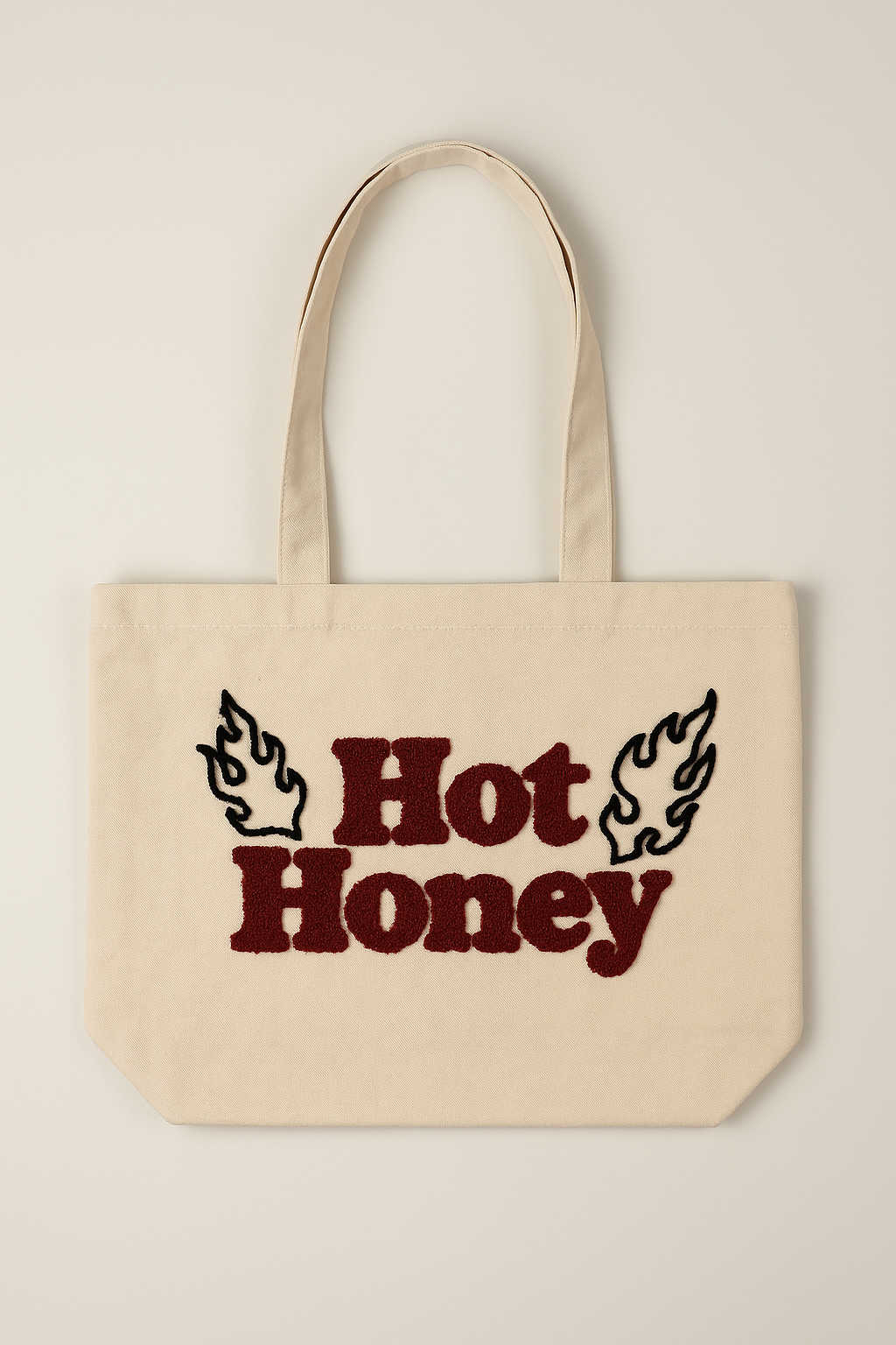 Hot Honey Nakış İşlemeli Keten Çanta