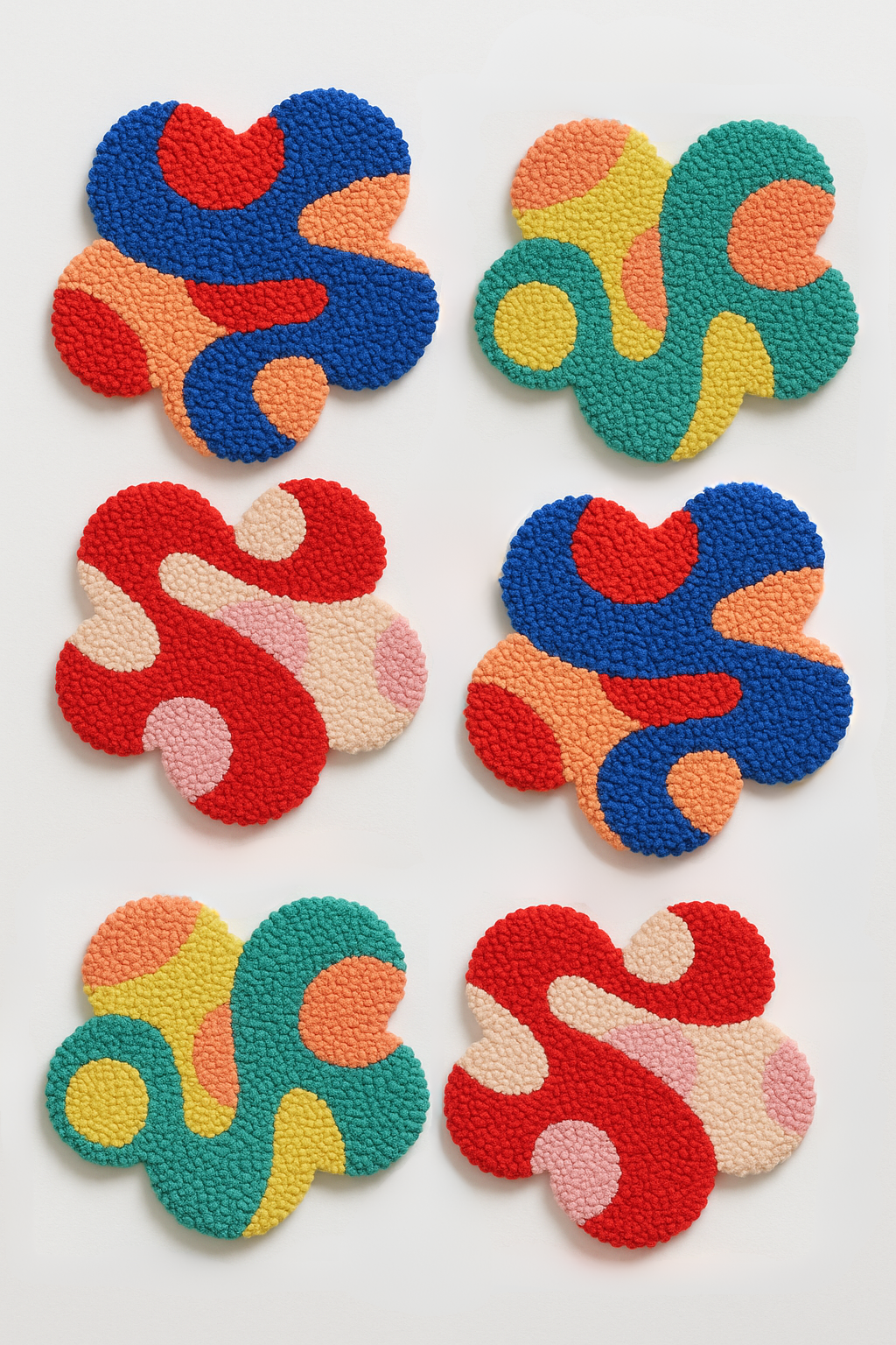 Papatya Mozaik Desenli Bardak Altlığı Sunumluk Masa Süsü