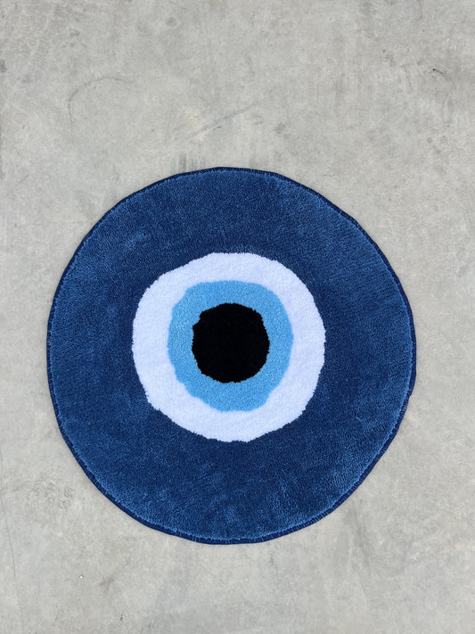 El Yapımı Nazar Boncuğu Tufting Halı