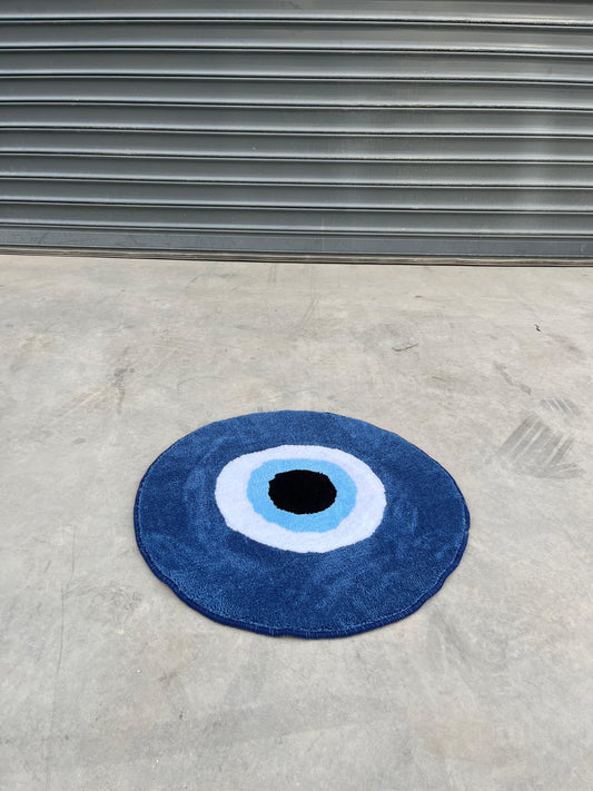 El Yapımı Nazar Boncuğu Tufting Halı