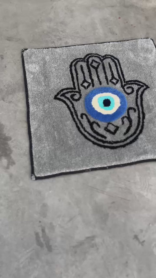 El Yapımı Tufting Halı - Nazar Hamsa