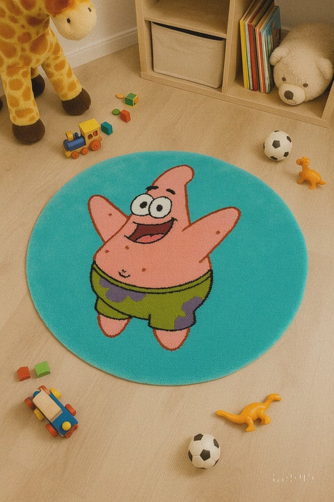 El Yapımı Sunger Bob Patrick Tufting Halı