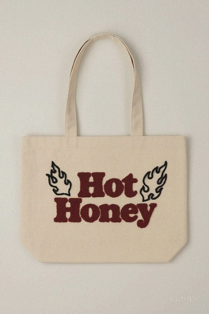 Hot Honey Nakış İşlemeli Keten Çanta