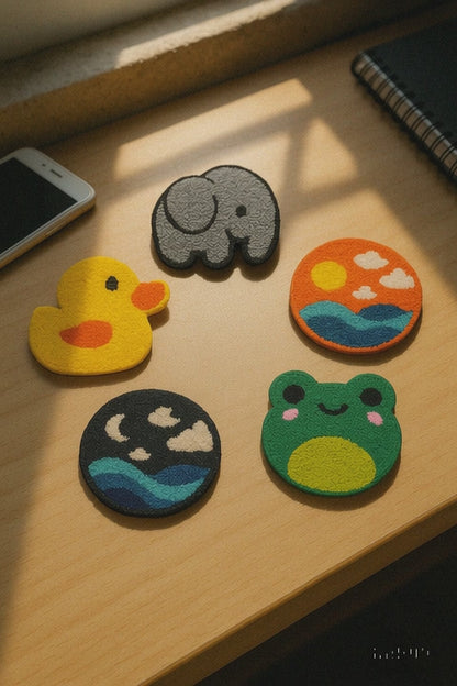 Karısık Desenli Bardak Altlığı Sunumluk Masa Süsü