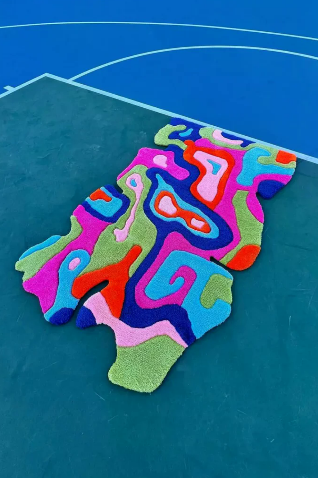 El Yapımı Renkli Vulva Desenli Tufting Halı