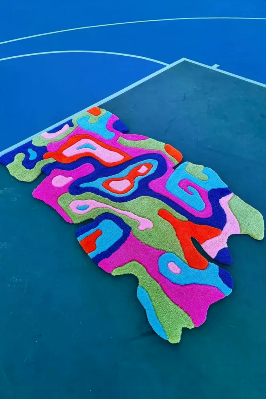 El Yapımı Renkli Vulva Desenli Tufting Halı